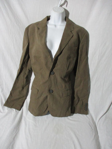 LANVIN BLAZER FRANCE 46 Jacket Casual Khaki Work Boho Button Up S