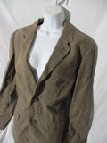 LANVIN BLAZER FRANCE 46 Jacket Casual Khaki Work Boho Button Up S