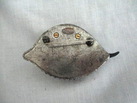 LANVIN PARIS EYE RHINESTONE BLING EYEBALL Brooch Pin