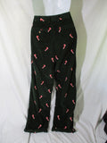 Mens ORVIS Candy Cane Christmas Holiday Corduroy Pants 36 X 33 Green