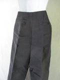 NWT NEW CELINE Pleated Wool Silk TROUSER Pant 36 Luxury Formal BLACK Culotte