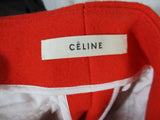 NWT NEW CELINE Pleated TROUSER Pant 36 Luxury Formal ORANGE Wide Leg Culotte