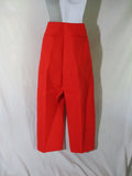 NWT NEW CELINE Pleated TROUSER Pant 36 Luxury Formal ORANGE Wide Leg Culotte
