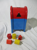 Vintage PLAYSKOOL U.S. MAIL POSTAL STATION Set Blocks Mailbox Toy Toddler Preschool