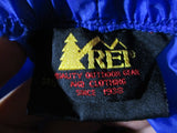 NEW REI Nylon Pant Trousers L Blue Hiking Camping Outdoor Rain Convertible Travel Pack