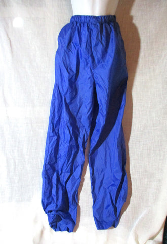 NEW REI Nylon Pant Trousers L Blue Hiking Camping Outdoor Rain Convertible Travel Pack