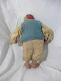 Vintage Set 3 Doll Figurine Sculpture Weird Art Curio Folk Art with Outfit