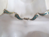 TAXCO SOUTHWESTERN NATIVE 925 STERLING SILVER Necklace Choker Turquoise Southwestern Cowgirl