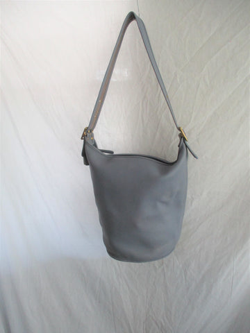COACH 9085 Soft Leather Hobo Bucket Duffle Shoulder Bag Tote Shopper Purse BLUE