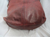 JUNIOR DRAKE glove soft leather hobo satchel shoulder bag carryall BROWN distressed