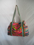 AMERICA & BEYOND Colorful Embroidered Tote Bag Satchel Shopper Ethnic Bead Sequin