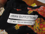 URBAN OUTFITTERS LEOPARD CAT TIGER Button Shirt M ART BLACK Orange