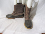 Mens L.L. BEAN Boots HUNTING SHOES Leather Rubber Hiking Shoe BROWN 8