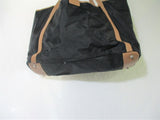OCABA PARIS nylon leather tote satchel shoulder bag carryall BLACK BROWN