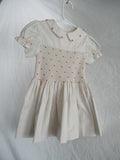 Vintage Handmade Toddler DOT GIRLS Dress Spring Summer WHITE RED Preschool
