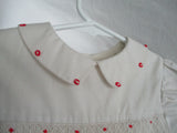 Vintage Handmade Toddler DOT GIRLS Dress Spring Summer WHITE RED Preschool