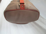 Vintage DOONEY & BOURKE Leather Shoulder Bag Crossbody Sling Purse TAUPE BROWN