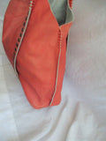 NEW NWT OLD TREND Leather Satchel Shoulder Bag Stud Fringe Tassel Boho PEACH