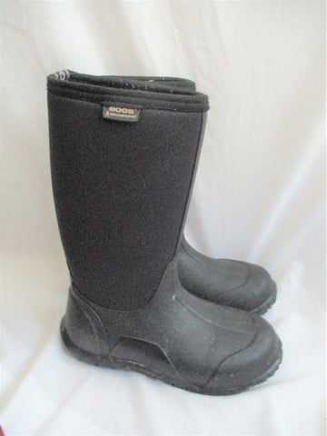 BOGS Waterproof Wellies CLASSIC HIGH HANDLE Rain Boots BLACK 4 Rainboots Snow