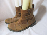 SKECHERS LEATHER ANKLE BOOT Boho Rocker Booties Ankle Boot 9.5 BROWN
