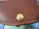 LONGCHAMP 1948 Leather Nylon Clutch Shoulder BAG Hobo Starburst Baguette