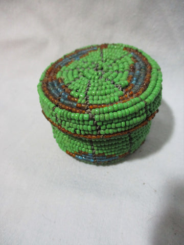 Handmade AFRICAN BEAD Trinket Jewelry Box Treasure