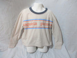 NWT Girls PATAGONIA LW Crew Sweatshirt Top Shirt Signature Monogram XS Gray Kids