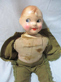 Vintage Antique Doll Baby Bisque Steampunk Weird Art Curio Shelf Display + Outfit