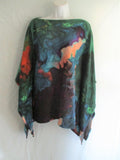 NWT CONDITIONS APPLY ANTHROPOLOGIE Shawl Poncho Top XS Colorful Boho