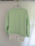 NEW COLSIE Throw-back Sweatshirt Top Coverup Jacket XL LIME GREEN