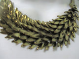 TOOTH SPIKE FAN NECKLACE CHOKER Collar Bib Jewelry Serpentine Chain