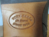 KORK-EASE Leather Buckle BOOT Bootie Zip Leather Shoe 10/42 KHAKI BROWN