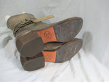 KORK-EASE Leather Buckle BOOT Bootie Zip Leather Shoe 10/42 KHAKI BROWN