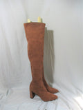 JEFFREY CAMPBELL Thigh High Boot Clingy Go-go Vegan 10 BROWN CAMEL