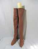 JEFFREY CAMPBELL Thigh High Boot Clingy Go-go Vegan 10 BROWN CAMEL