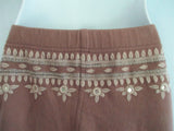 NEW FREE PEOPLE ONE THREE WISHES EMBROIDERED Balloon SweatPant BROWN L