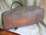 B. MAKOWSKY Leather TOTE carryall satchel bag shopper purse GREY GRAY