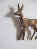 Vintage DEER BUCK Animal Hunting Rustic Pin Brooch