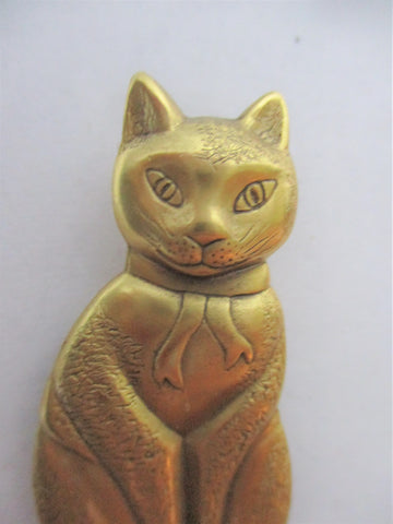 1994 DANFORTH PEWTER KITTY CAT KITTEN Animal PIN BROOCH Jewelry Adorable