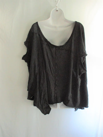 NEW WE THE FREE PEOPLE Oversize Tee 100% Cotton T-Shirt Top L BLACK