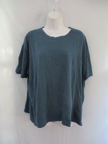 NEW WE THE FREE PEOPLE Tee 100% Cotton T-Shirt Top M SEAFOAM BLUE