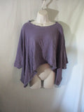 NWT NEW WE THE FREE PEOPLE Tee 100% Cotton T-Shirt Top L LILAC PURPLE