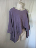 NWT NEW WE THE FREE PEOPLE Tee 100% Cotton T-Shirt Top L LILAC PURPLE
