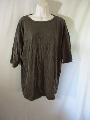 NEW WE THE FREE PEOPLE Tee 100% Cotton T-Shirt Top XS CHARCOAL GRAY