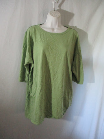 NEW WE THE FREE PEOPLE Tee 100% Cotton T-Shirt Top XS GREEN PISTACHIO