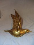 Vintage 9.5" Carved Cast Plaster BIRD TWO WINGS Display Sculpture Wall Art FIGURINE