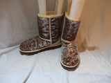 Womens UGG AUSTRALIA 3353 CLASSIC Short CHAMPAGNE SEQUIN Winter BOOT Shearling 9 Snow
