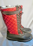 Mens ATHLETECH Waterproof Quilted Snow Duck Boot Shoe THERMOLITE 11 RED