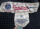 MENS LUCKY BRAND 80318 Thermal Long Sleeve Shirt Tee Top GRAY XL Crewneck Sexy