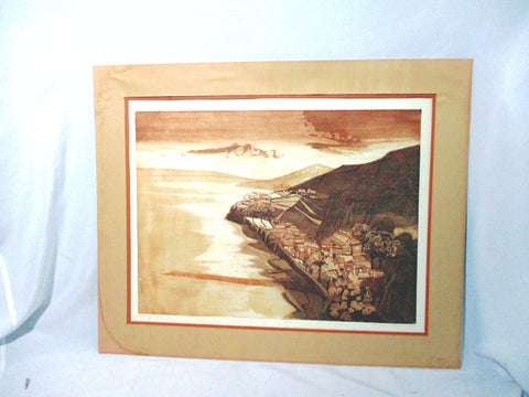 SIGNED Ltd Ed Ocean Coast LITHOGRAPH ART Print Picture Water Landscape